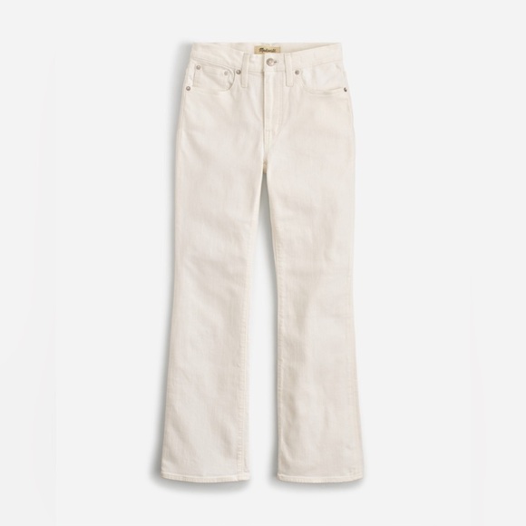 Madewell Women’s Kick Out Crop Jeans Mid-Rise NI961 Size 23 In Pure White NWT - Picture 6 of 7